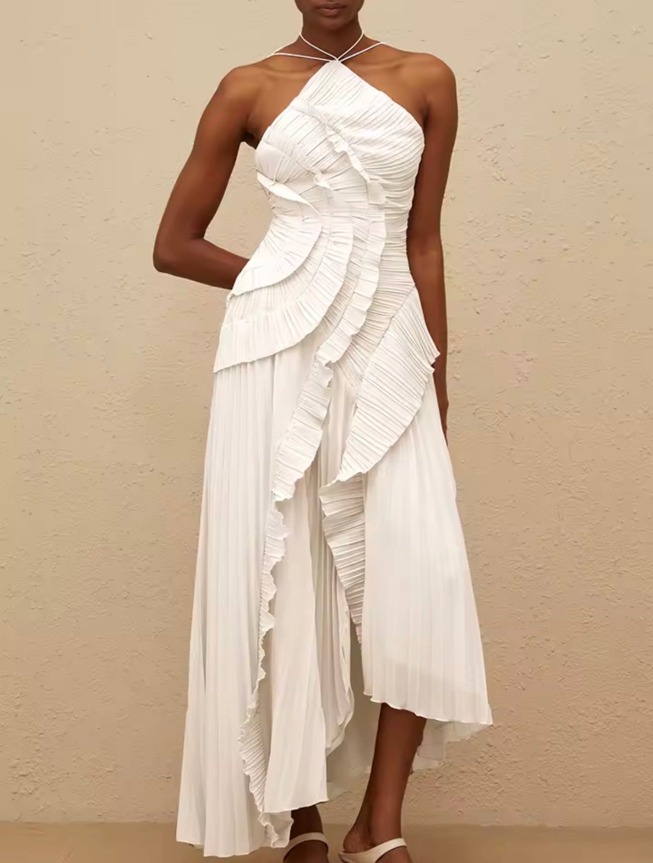 Kimora Origami Rose Print Midi Dress