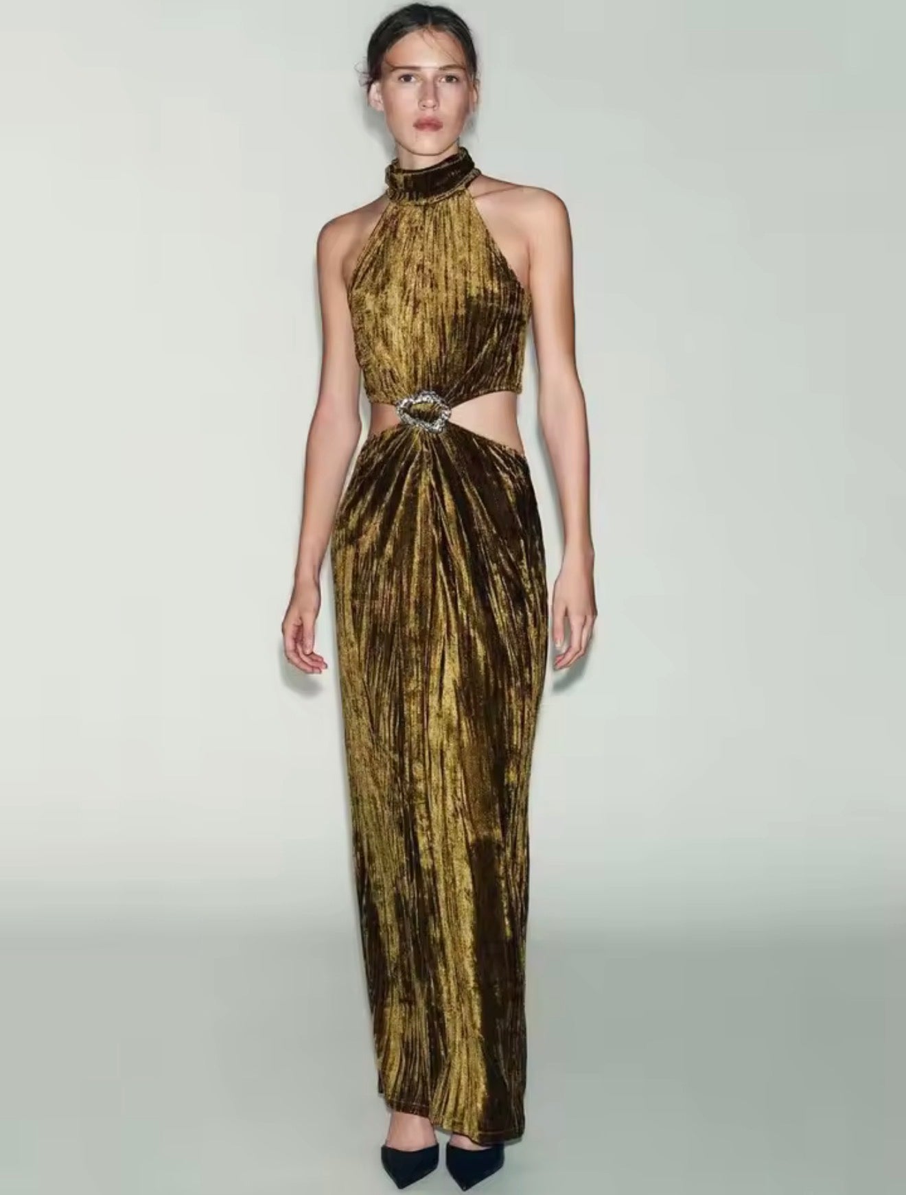 M'Chelle Waist Cut Midi Dress