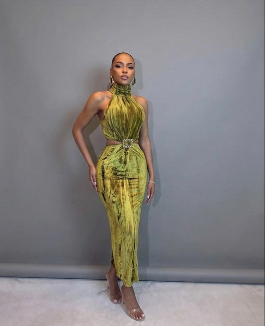 M'Chelle Waist Cut Midi Dress