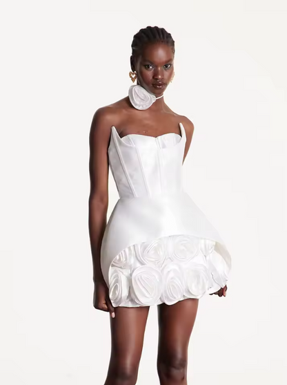 That's So Kate 3D Flower Sleeveless Mini Dress
