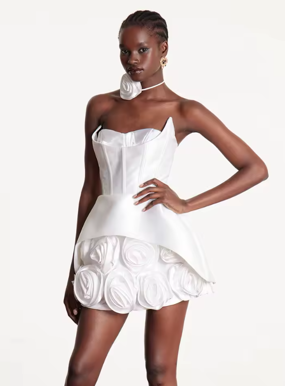 That's So Kate 3D Flower Sleeveless Mini Dress
