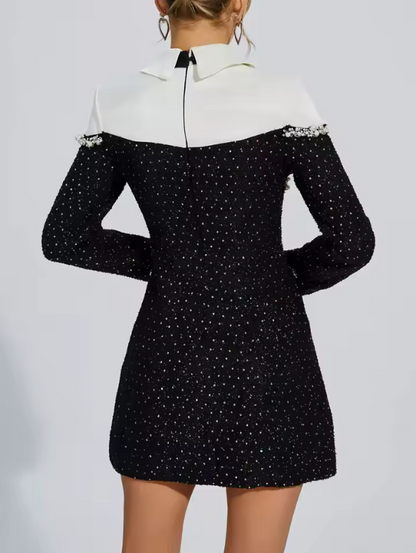 Teyana Shirt And Tie Combo Blazer Mini Dress