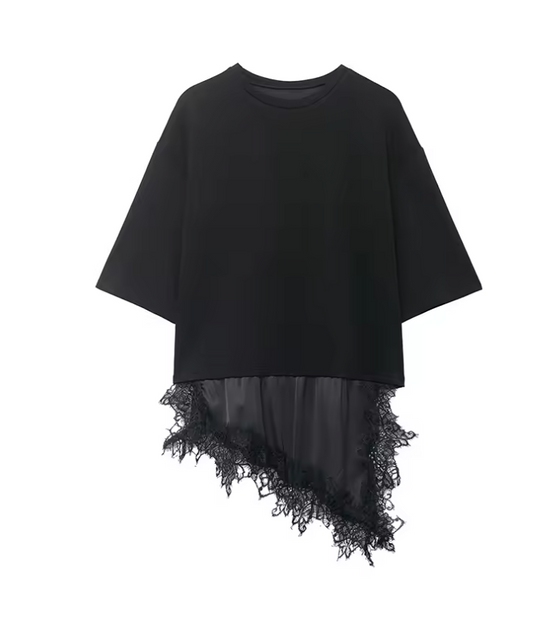 Reeva Satin Black Top Dress